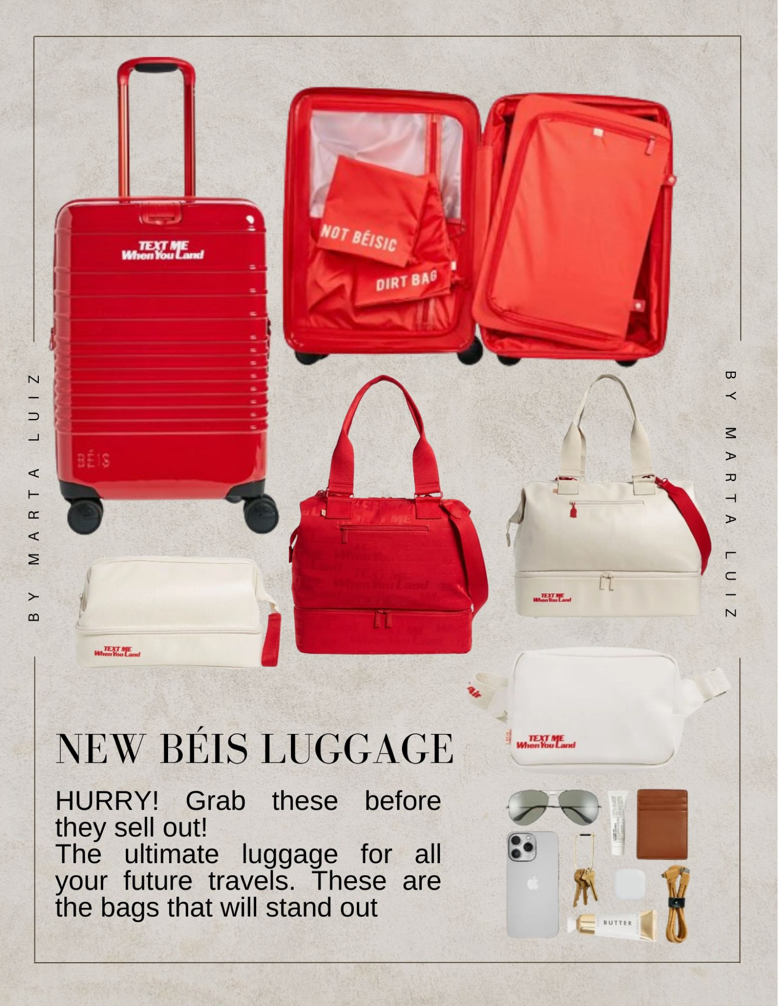 NEW BEIS LUGGAGE HURRY! Grab these before they sell out!
The ultimate luggage for all your future travels. These are the bags that will stand out
Beis luggage 
Beis carry on 
Beis cosmetic bag

#LTKSeasonal #LTKtravel