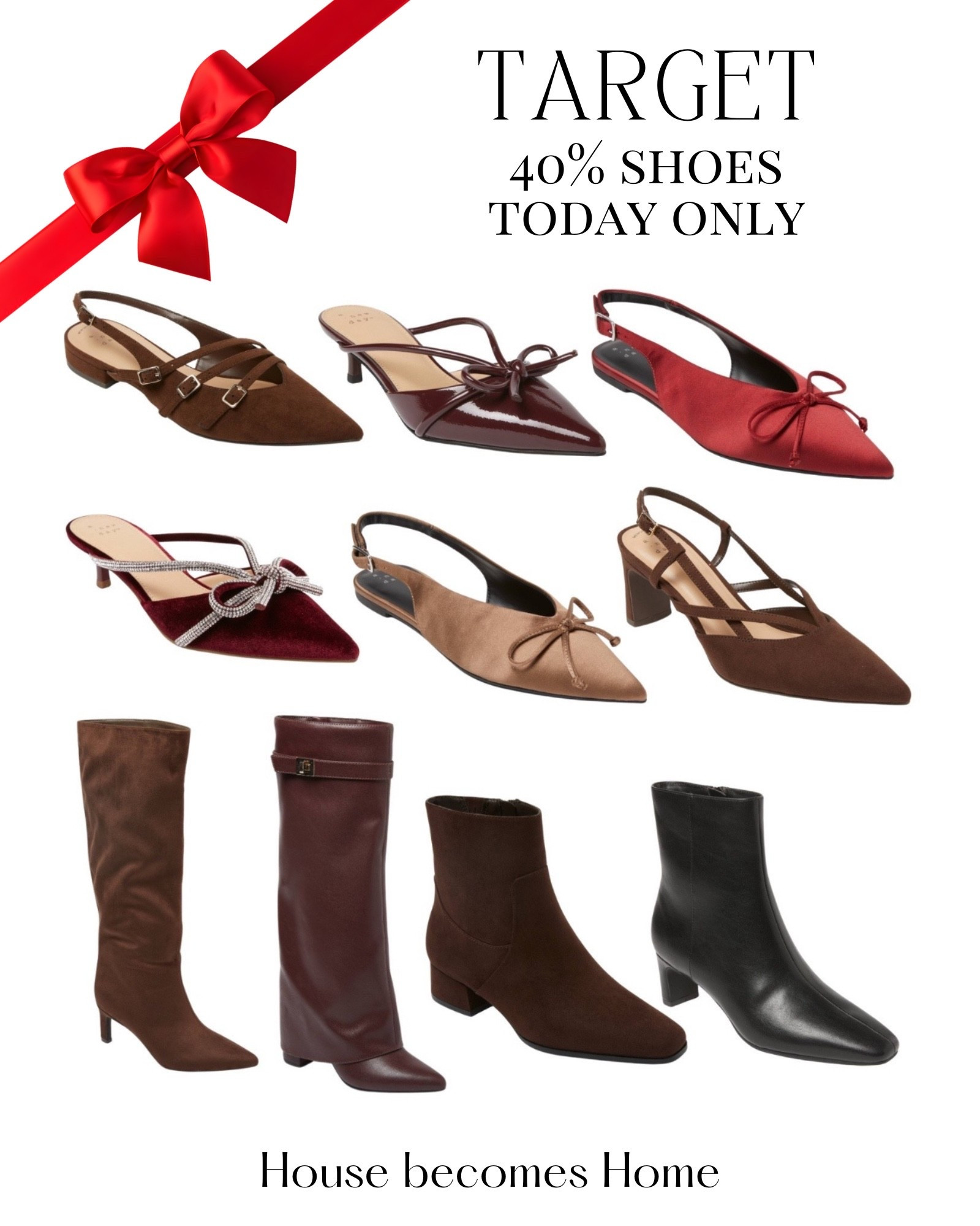 Target sale! 40% off shoes! Today only!

#LTKHoliday #LTKFindsUnder50 #LTKSeasonal
