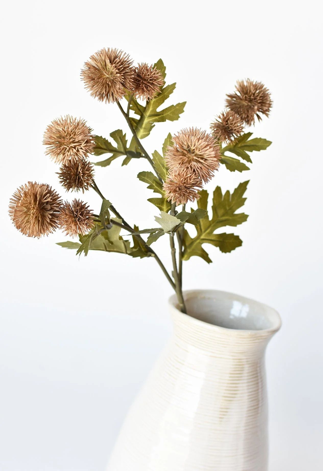 22" Faux Brown Pom Thistle Stem | HouseFloral