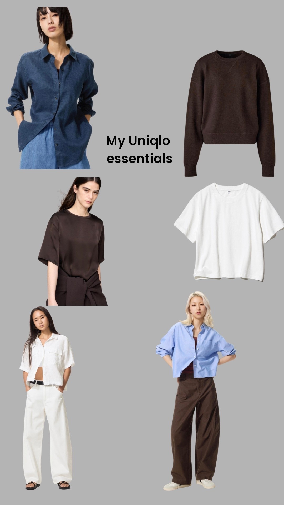 My most worn essentials from Uniqlo. 
I wear a M in the trousers and tops
Jeans 25/31