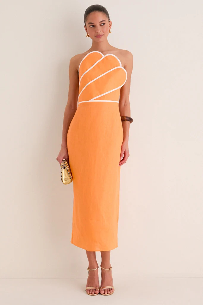 Orange Linen Clementine Maxi Dress | Tuckernuck (US)