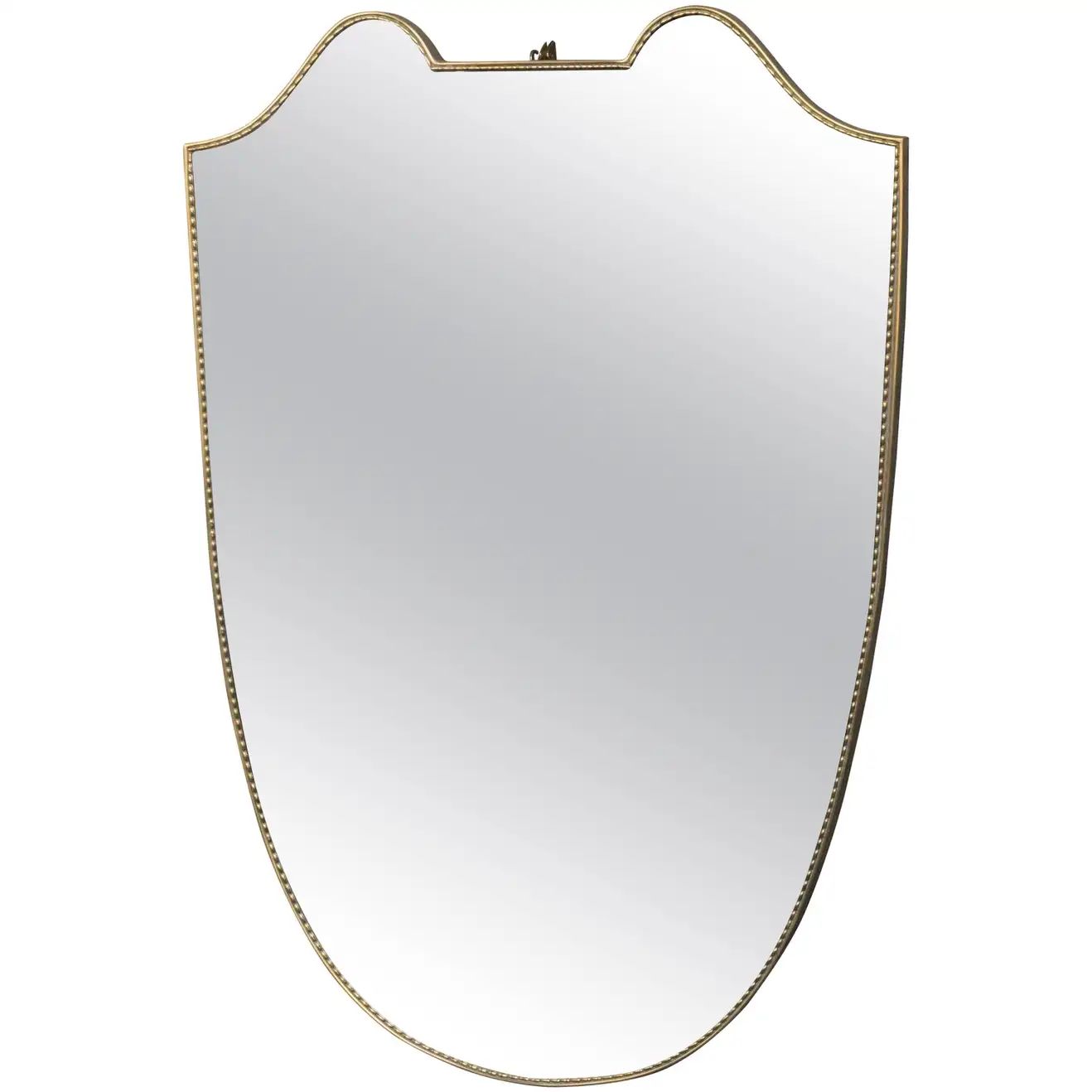 Italian Mid-Century Modern Shield Shaped Mirror | 1stDibs
