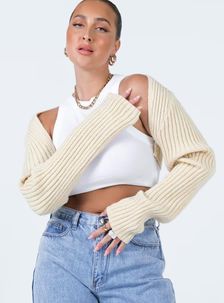 Aytan Bolero Sweater Beige | Princess Polly US