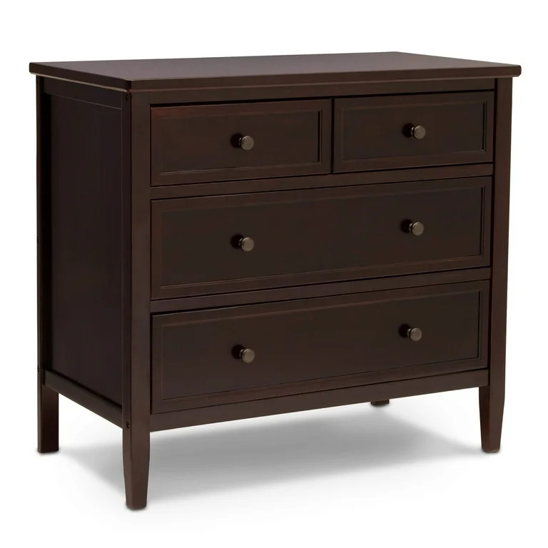 Delta Children Epic 3 Drawer Dresser with Interlocking Drawers - Greenguard Gold Certified, Walnu... | Walmart (US)