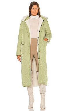 EAVES Layla Coat in Green from Revolve.com | Revolve Clothing (Global)