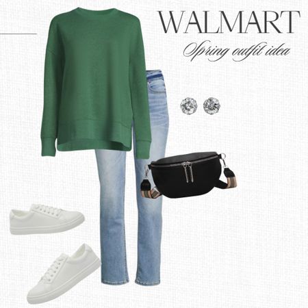 Walmart Fashion- Spring outfit idea for an everyday look! I’m very into green right now, especially this deep bright color! #walmartpartner @walmart

#LTKitbag #LTKshoecrush #LTKfindsunder50