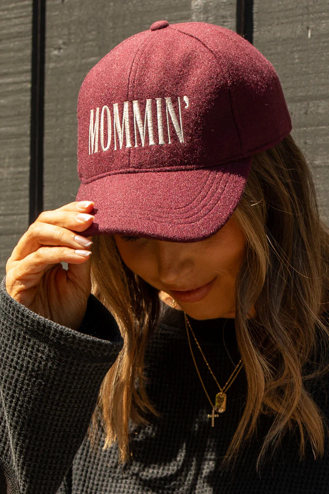Mommin' Burgundy Baseball Hat FINAL SALE | Pink Lily