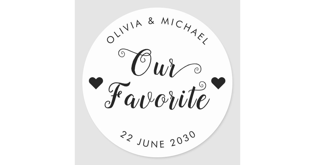 Our Favorite Bride Groom Label Wedding Favor Bag | Zazzle.com | Zazzle