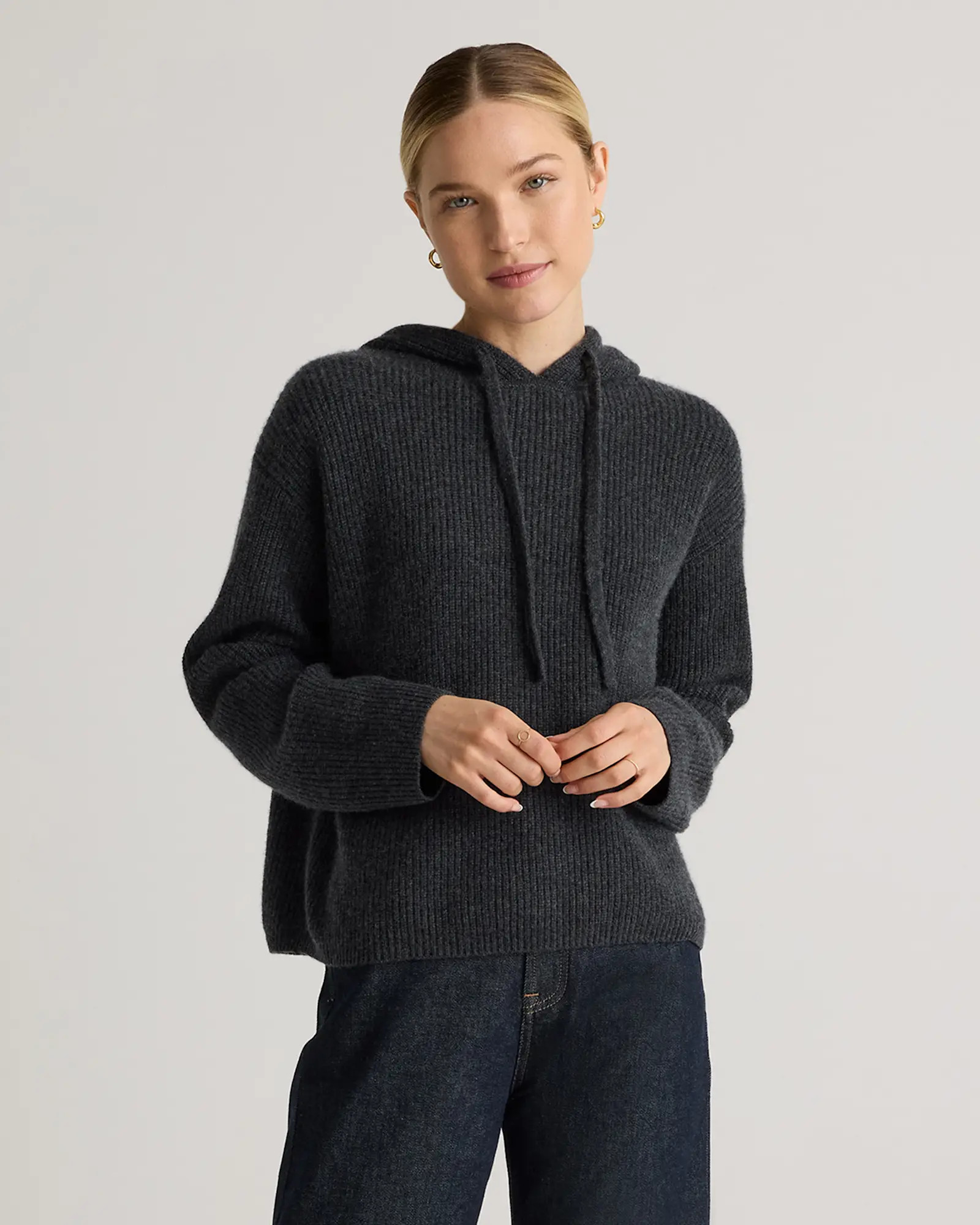 Mongolian Cashmere Fisherman Pullover Hoodie | Quince