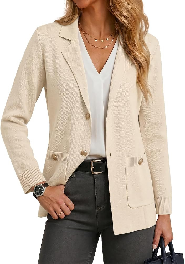 Cicy Bell Womens Sweater Blazers Business Casual Long Sleeve Work Cardigan | Amazon (US)