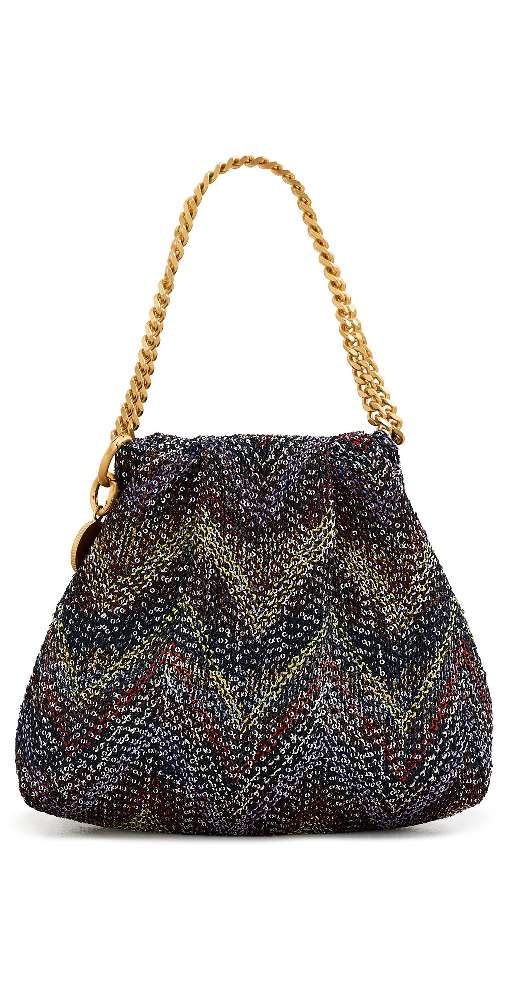 Missoni Caperdon Drawstring Chain Pouch Handbag Sequins Yellow Brown One Size | Shopbop