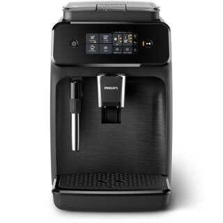 2-Cup Fully Automatic Espresso Machine with Milk Frother, Black | The Home Depot