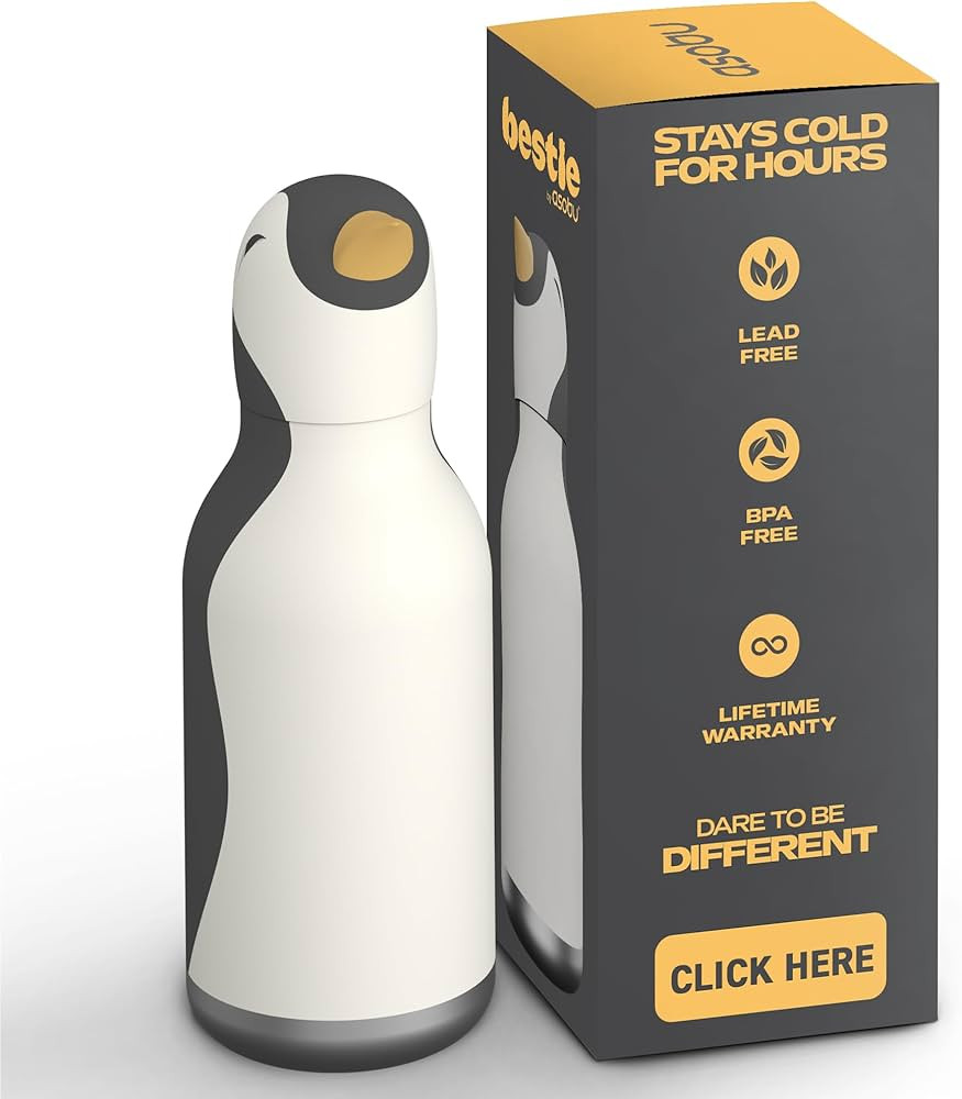 asobu Bestie Bottle Insulated Stainless Steel Water Bottle with Detachable Soft Animal Head Fun D... | Amazon (US)