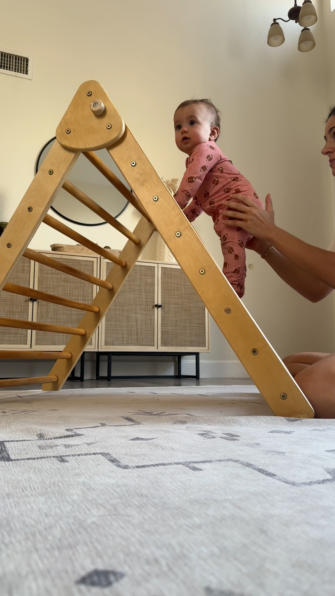 She's been on this daily since 6 months old and at 8 months can climb to the top 🙌🏼 she started by learning to pull up from sit to stand on it & now there's no stopping her 

#LTKKids #LTKBaby #LTKFamily