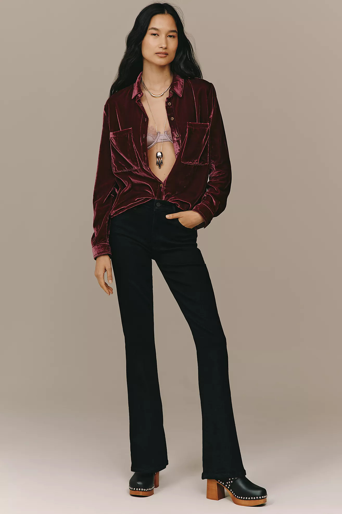MOTHER The Weekender Mid-Rise Flare Jeans | Anthropologie (US)
