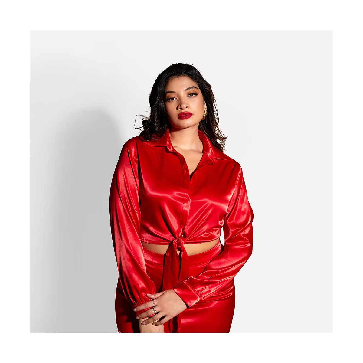 Rebdolls Women's Frankie Satin Collared Blouse | Target