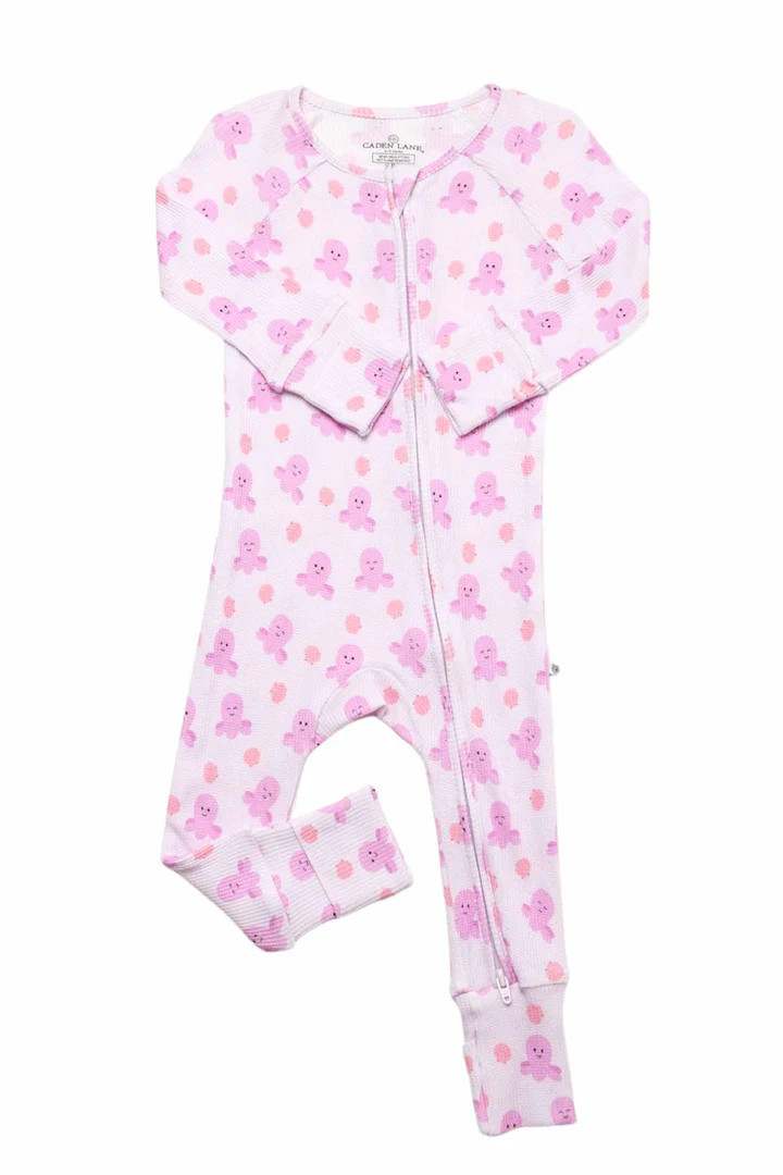 Bamboo Waffle Convertible Zip Romper | Sea Snuggles | Caden Lane