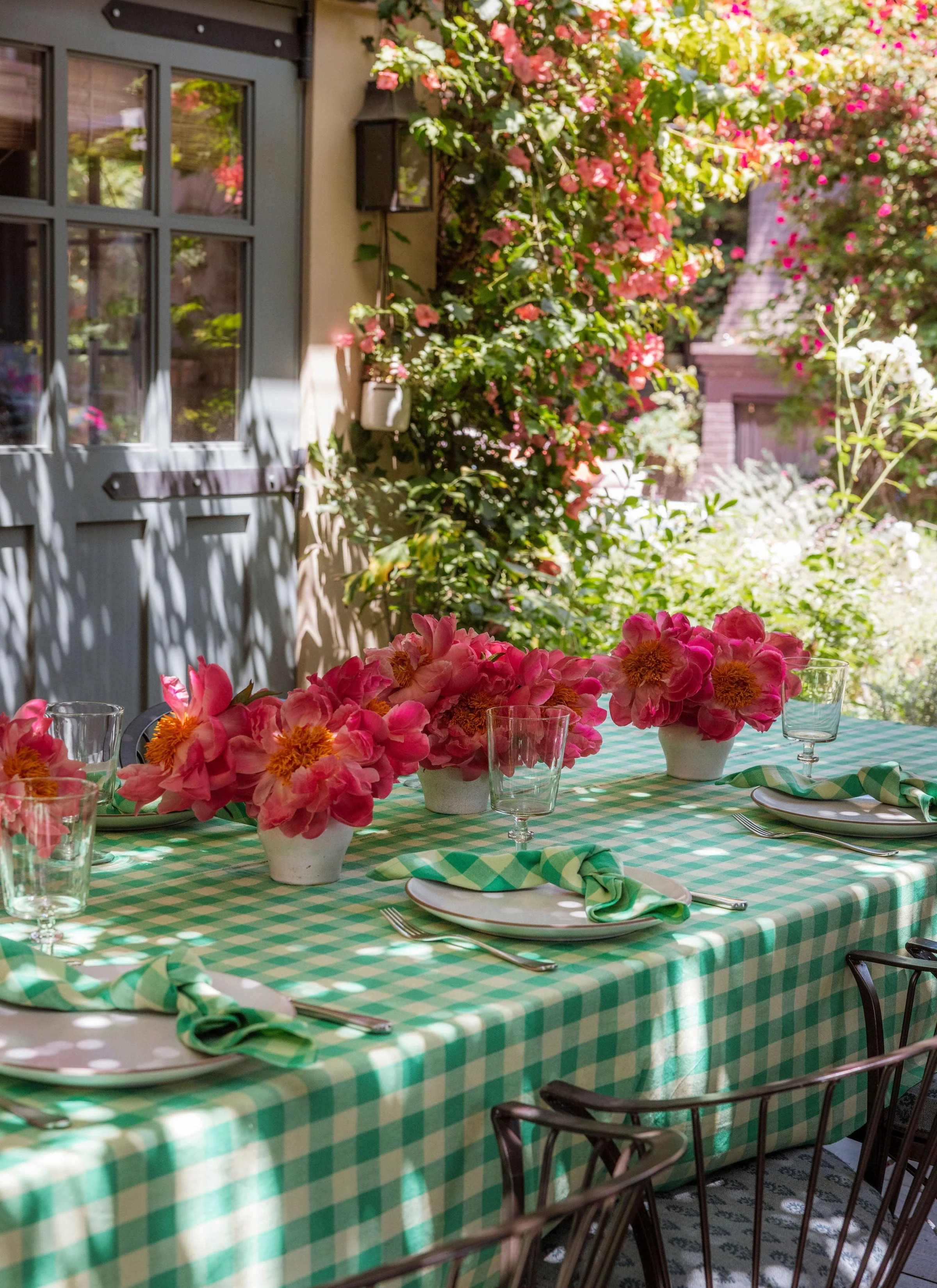 Gingham Lime Tablecloth | Meri Meri