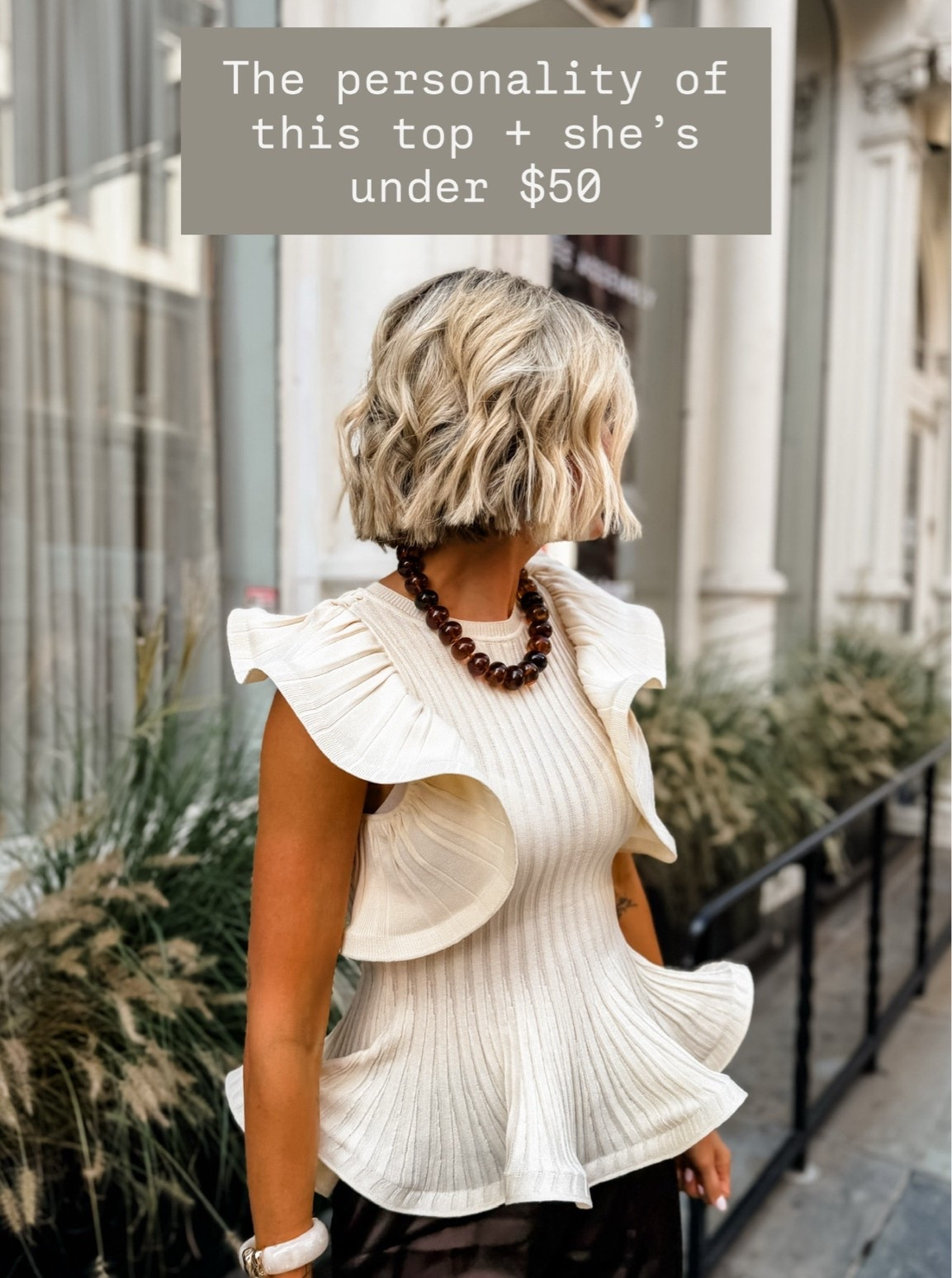 This statement top is SO fun! It’s only $50, and this would be so fun to wear for date night or dinner out with friends! Wearing S!

Loverly Grey, Zara, fall top, statement top, date night, girls night out

#LTKSeasonal
