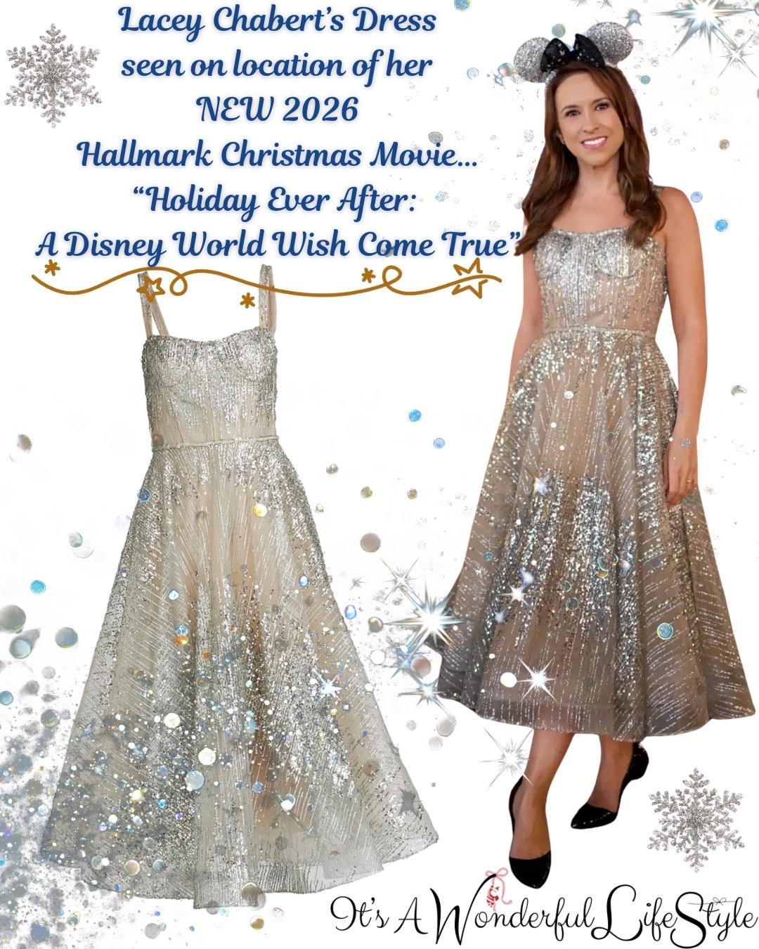 ✨ Get Lacey Chabert’s Enchanted Holiday Dress! ✨
Spotted on set for her brand-new Disney-inspired Christmas movie of 2026, this dress looks like it twirled straight out of a storybook! 🎄💫
Think snow-kissed fairy tales, glittering Christmas lights, and a dash of “Bibbidi-Bobbidi-Beautiful.” Add a sprinkle of holiday sparkle and you’ve got the perfect dress for parties, photos, and every magical moment of the season. ❄️👗✨

#LTKHoliday #LTKSeasonal #LTKdayinmylife