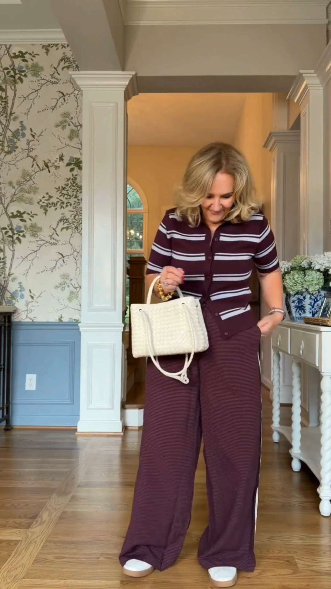 This striped long-sleeve tee is an easy everyday staple! Paired with flattering white barrel jeans, it's a polished casual look that's perfect for running errands, lunch with friends, or weekend outings. Bonus—the top is 30% off!

💡 LTK MADE EASY
❤️ Heart = Support my posts!
🔖 Save = Get sale & restock alerts
📋 Lists = Keep favorites organized
📲 Share = Send lists and products to a friend. Hello, Christmas List!
💬 Comment = Ask me anything about what I'm wearing.:-) 

 #LTKSeasonal #LTKActive #LTKOver40