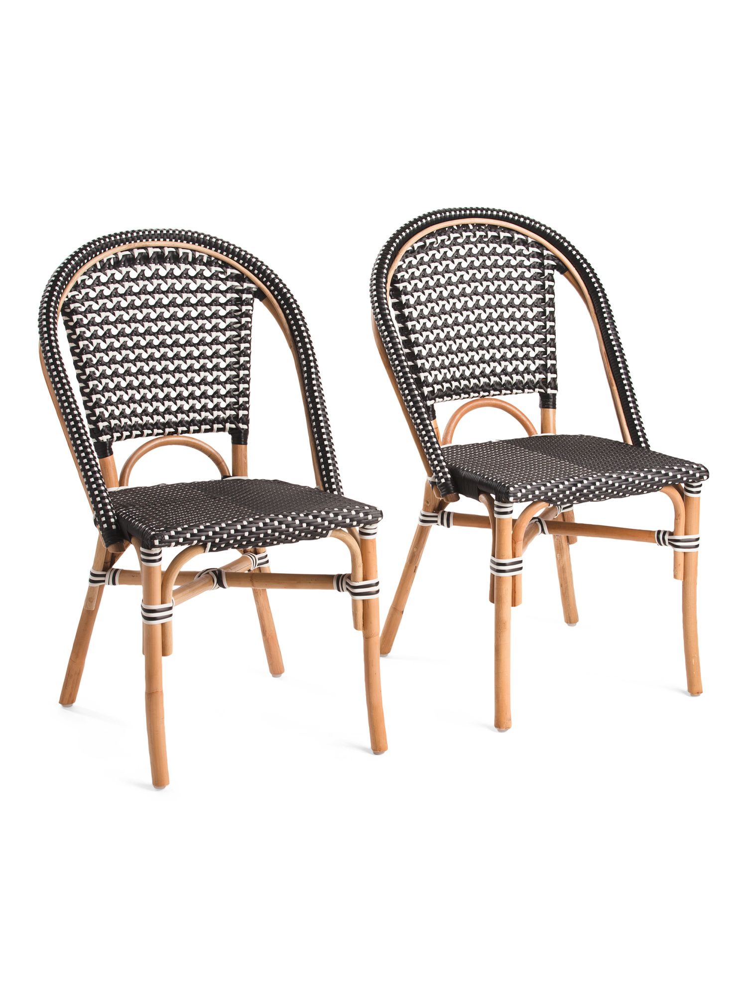 Set Of 2 Indoor Outdoor Patterned Bistro Chairs | TJ Maxx