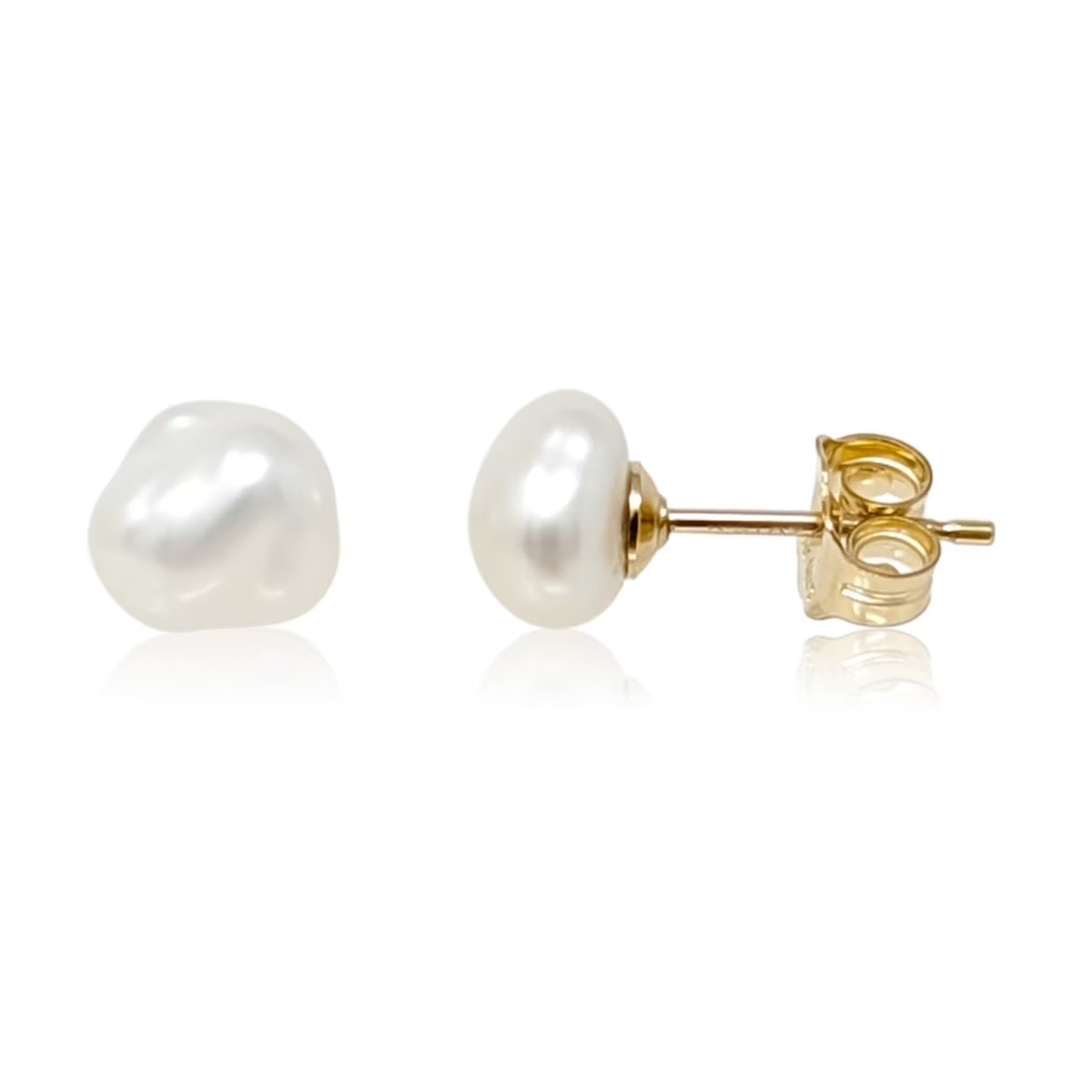 Mini Dot Keshi Pearl Gold Filled Stud Earrings | Wolf & Badger