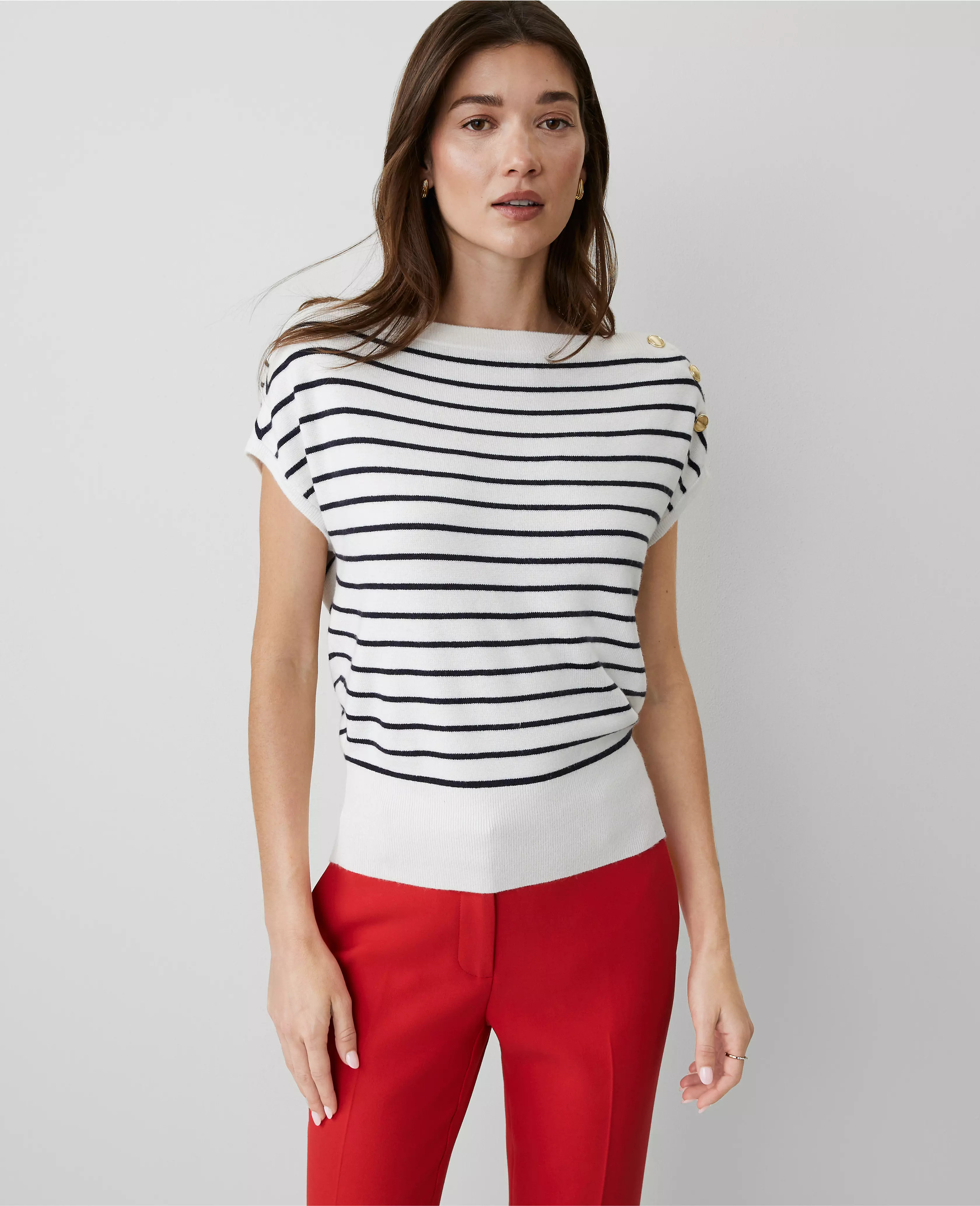 Striped Boatneck Sweater | Ann Taylor