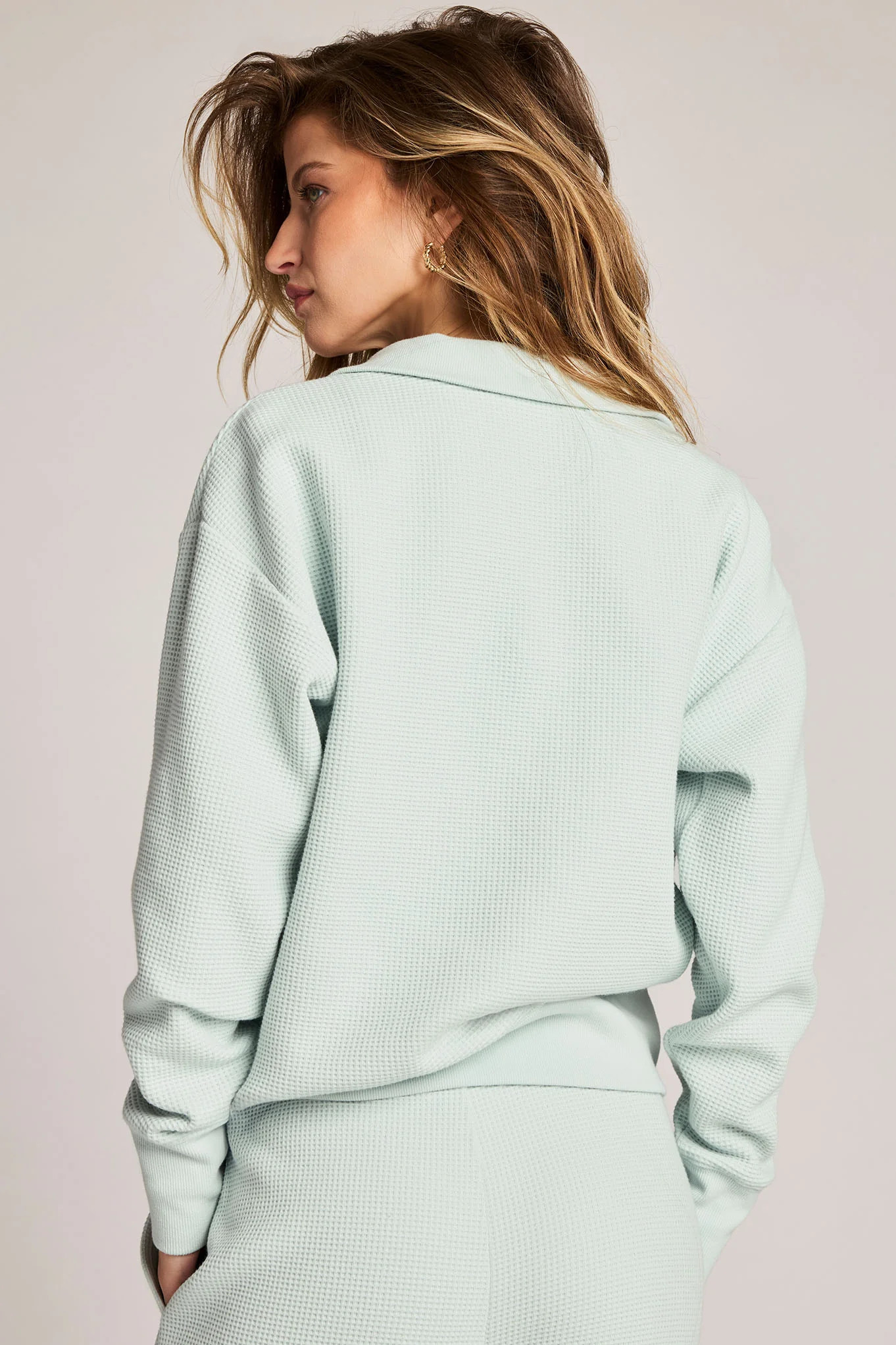 Waffle Knit Pullover in Mist | Negative Underwear