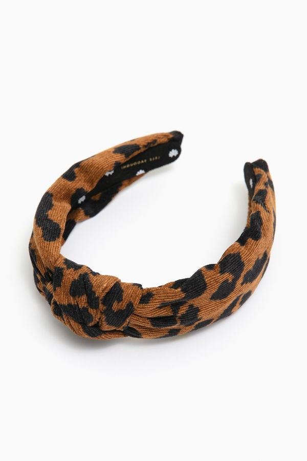 Leopard Corduroy Knotted Headband | Tuckernuck (US)
