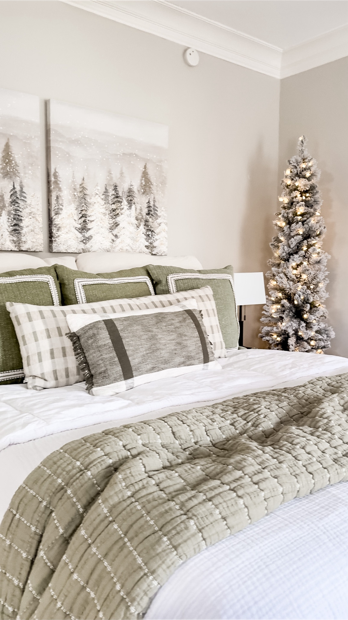 Skinny flocked Christmas tree!!! ✨❄️🌲🤌 mine is from hobby lobby FYI. I’m linking an Amazon one that has the same dimensions. 

#LTKHome #LTKHoliday #LTKSeasonal