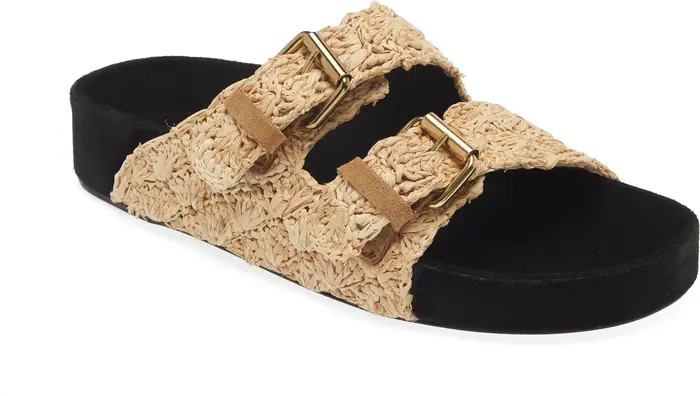 Isabel Marant Lennyo Raffia Slide Sandal (Women) | Nordstrom | Nordstrom