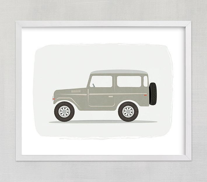 Minted® Vintage Land Cruiser, Wall Art by Karidy Walker | Pottery Barn Kids