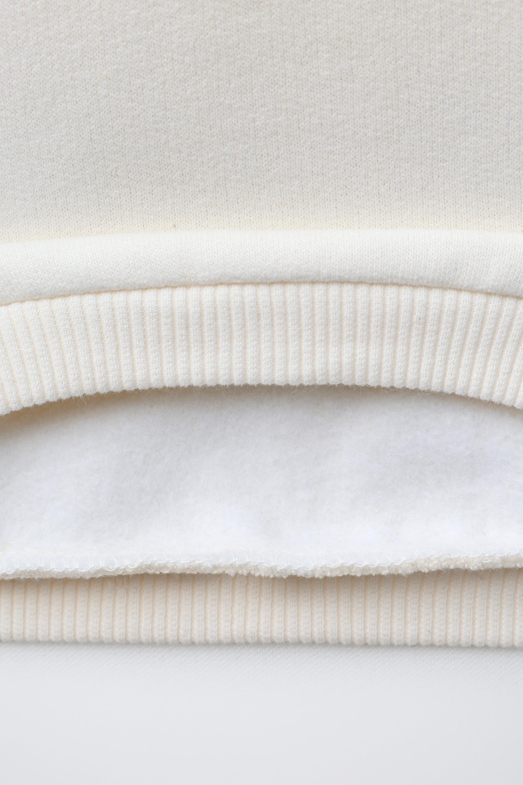 SWEAT AVEC PIÈCE OURS EN VELOURS BOUCLÉ | Zara Canada