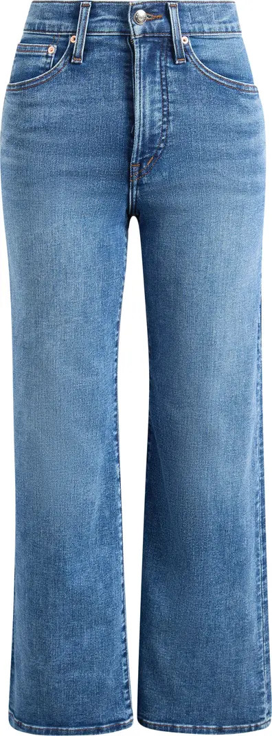 Madewell The Wide-Leg Crop Jeans Super Stretch Denim in Oneida Wash | Nordstrom | Nordstrom