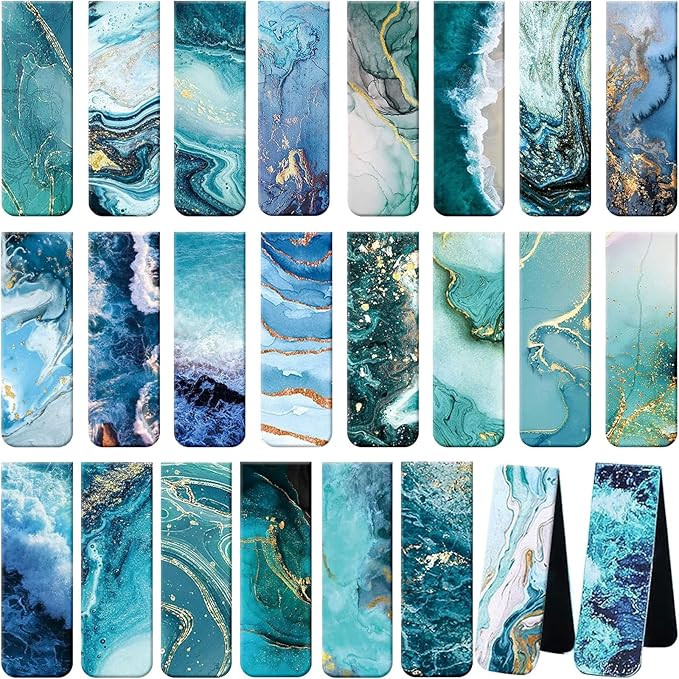 Zonon 24 Pcs Ocean Magnetic Bookmarks Clips Magnetic Page Markers Magnetic Page Clip Christmas Bo... | Amazon (US)
