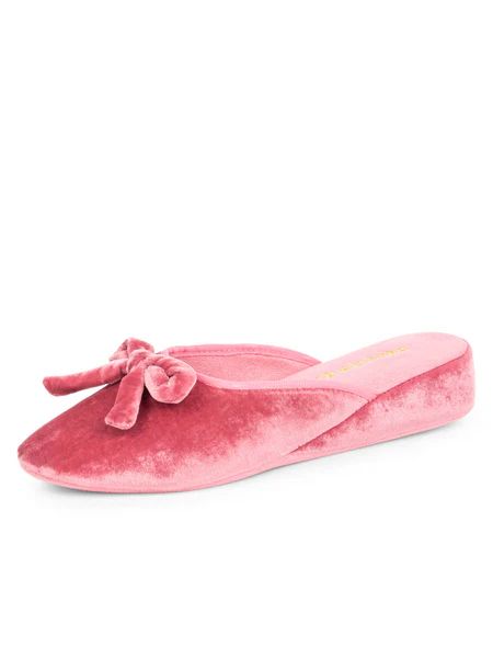 Bardot Velvet Slip-On Slipper in Rose Pink | The Avenue