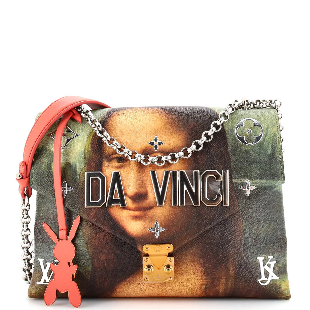 Chain Shoulder Bag Limited Edition Jeff Koons Da Vinci Print Canvas | Rebag