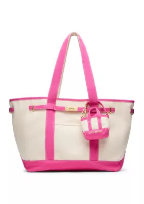 Steve Madden Boat Canvas Tote Bag, Pink | Belk