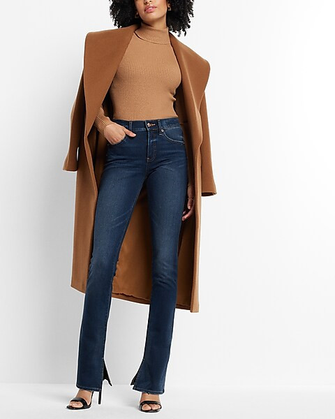 Mid Rise Dark Wash Supersoft Modern Skyscraper Jeans | Express