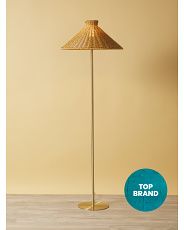 59in Wicker Cone Shade Floor Lamp | Living Room | HomeGoods | HomeGoods