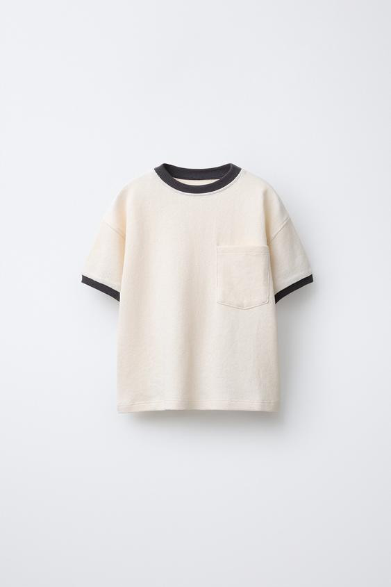 RIBBED POCKET T-SHIRT | Zara US