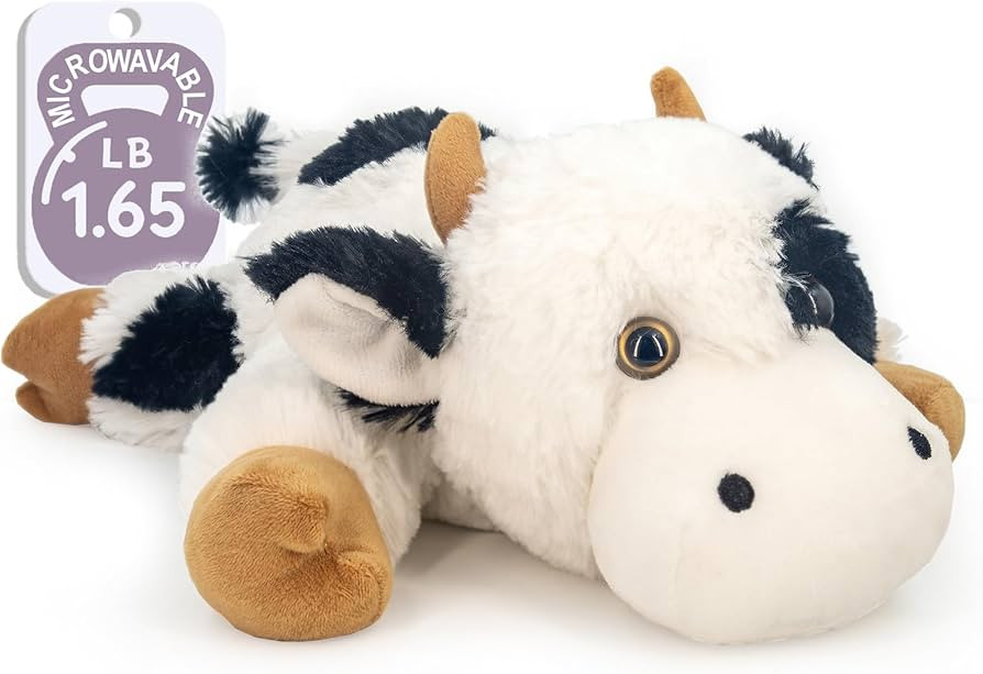 Marysun Microwavable Heated Cow Stuffed Animal - Weighted Stuffed Animal Plush, Heating Pad, Cozy... | Amazon (US)