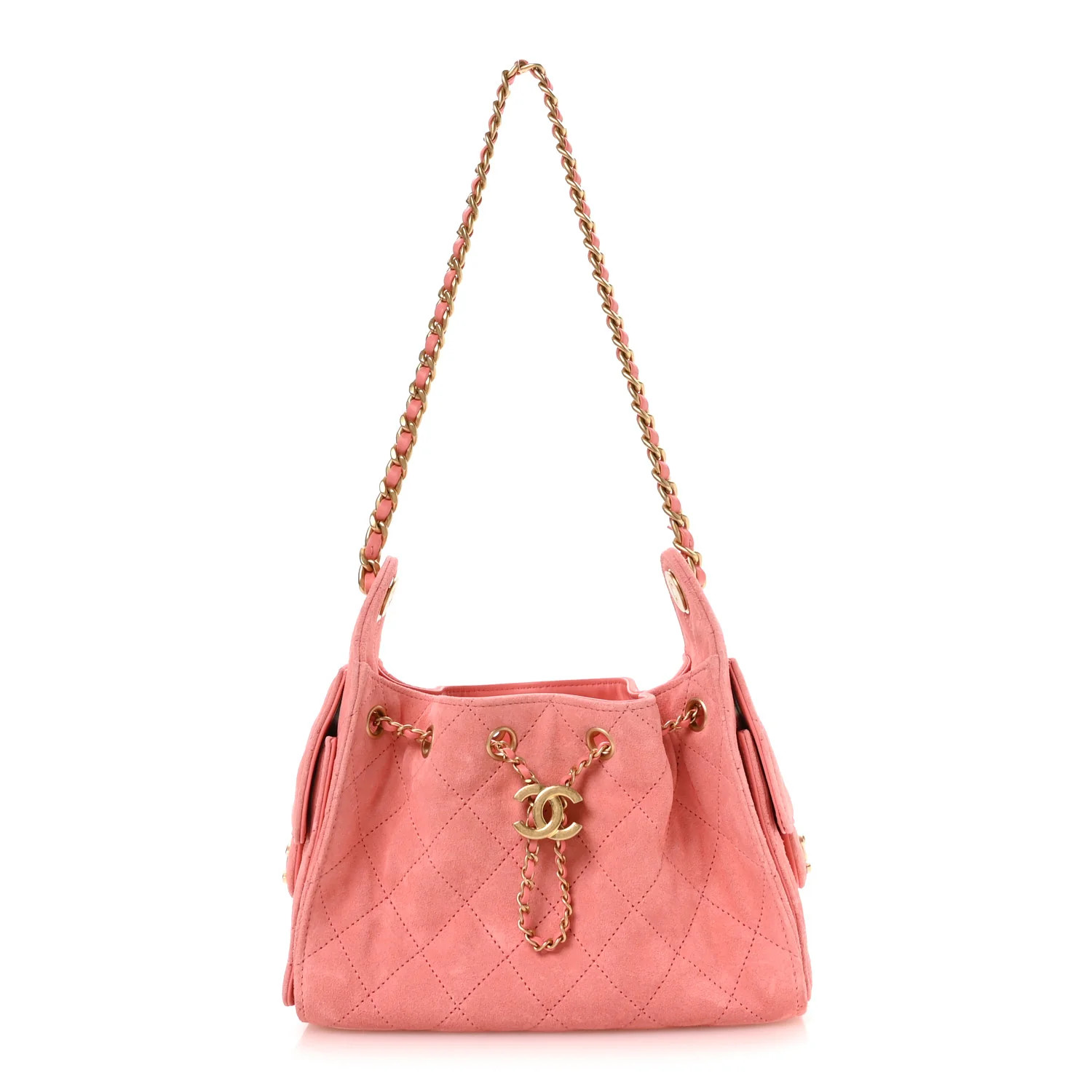 Suede Quilted Mini Chanel 25 Handbag Pink | FASHIONPHILE (US)