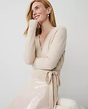 Studio Collection Cashmere Wrap Sweater | Ann Taylor (US)