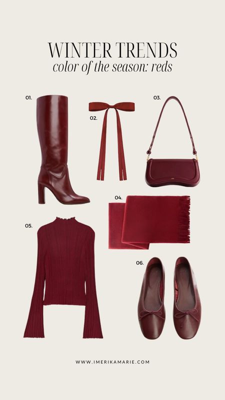 winter fashion trends: reds

red tall boots. red bow. red ribbon. red purse. red long sleeve. red scarf. red ballet flats

#LTKSeasonal #LTKfindsunder100 #LTKstyletip