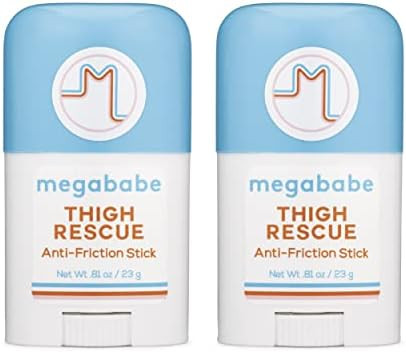 Megababe Thigh Rescue Anti-Chafe Stick Travel Size 0.81oz - 2 Pack | Amazon (US)