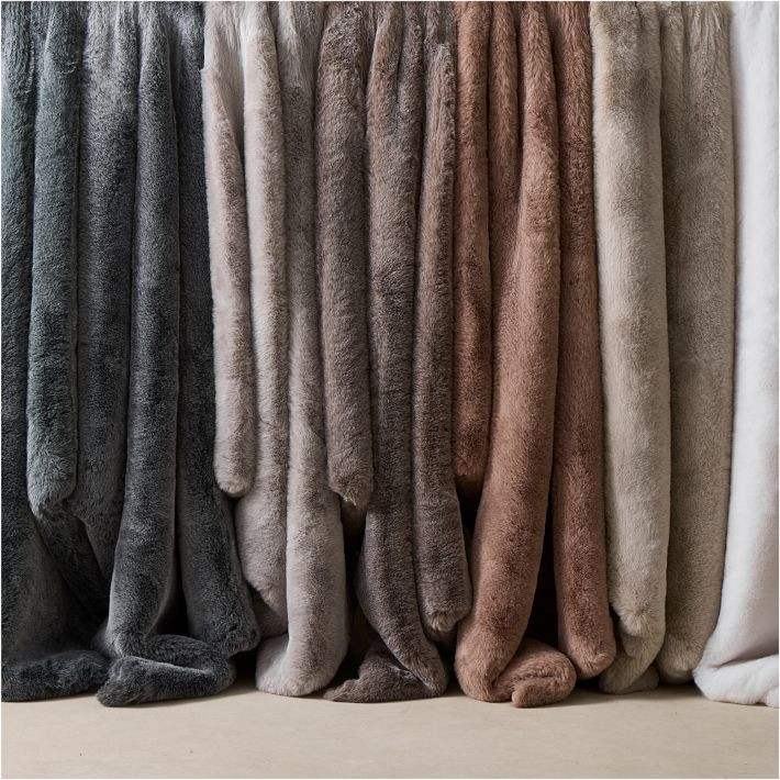 Faux Fur Chinchilla Throw | West Elm (US)