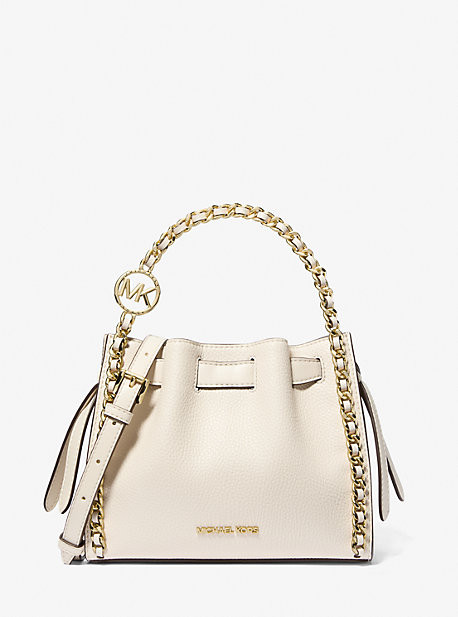 Mina Small Suede Logo Chain Crossbody Bag | Michael Kors US