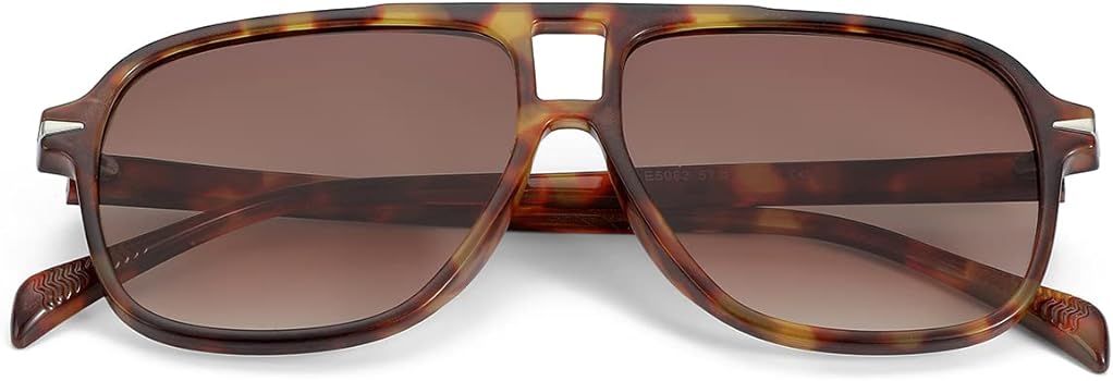 Retro Sunglasses for Men Women Vintage 70s Plastic Square Aviator Sunglasses | Amazon (US)